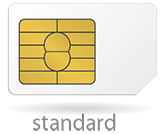 Standard SIM-Karte (Mini-SIM)