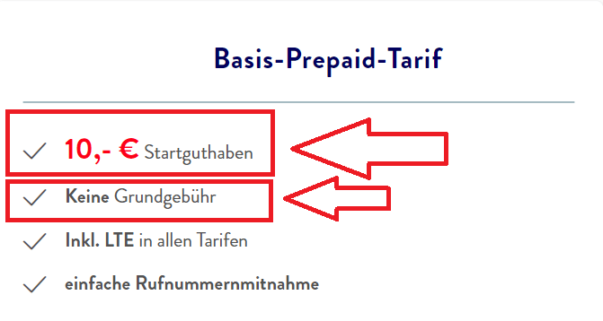 ALDI TALK Basis-Prepaid-Tarif