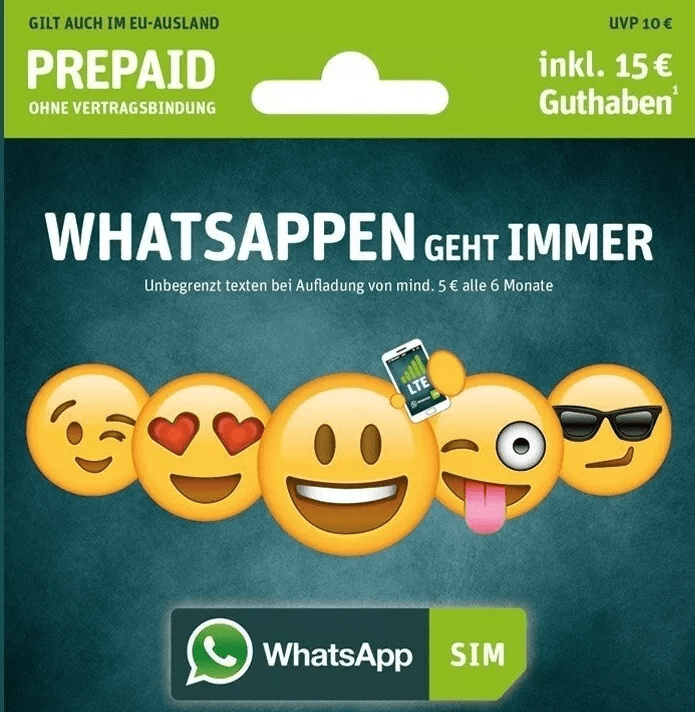 Wo eine WhatsApp SIM Karte Prepaid kaufen